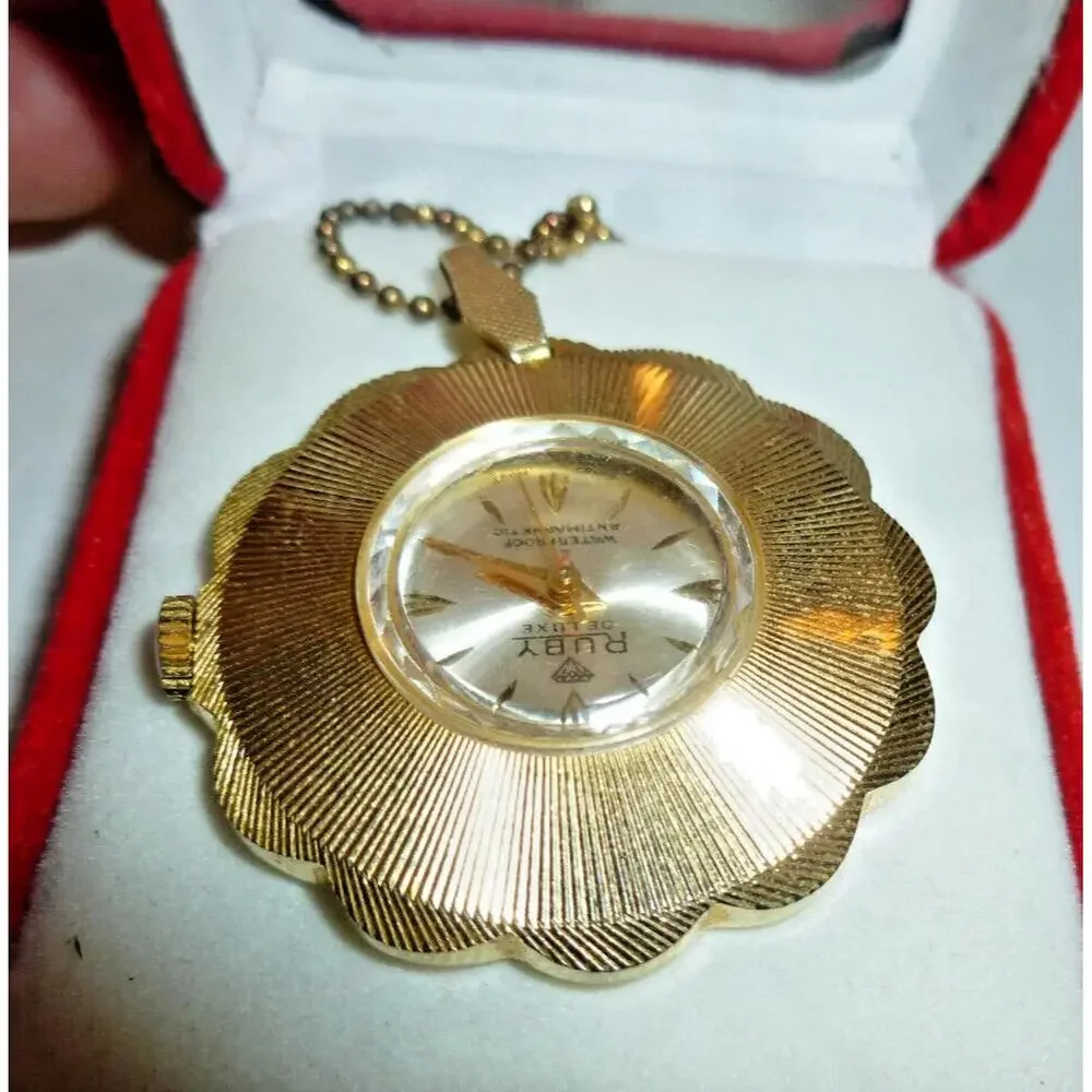 Ruby De Luxe Pendant Watch Metal 21 Jewels Waterproof Anti-Magnetic Good‎